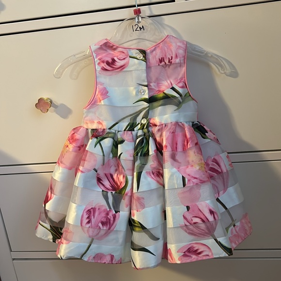 Baby girls wedding party flower girl dress floral princess dress birthday dress - Picture 4 of 4